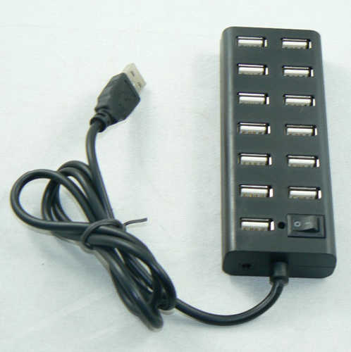 מפצל USB 2.0 ל-13 כניסות כולל ספק כוח 1A