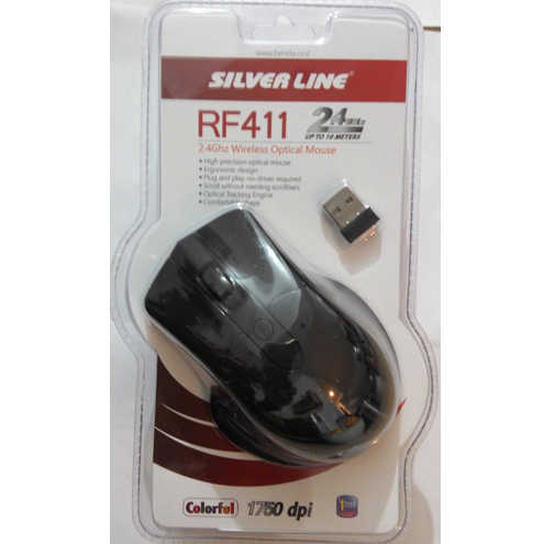 עכבר אלחוטי Silver Line דגם RF-411 אדום/שחור