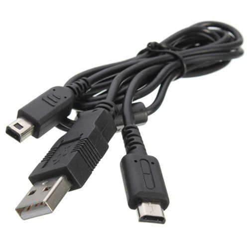 כבל טעינה וסנכרון 2in1 לנינטנדו  3DS/DS Lite