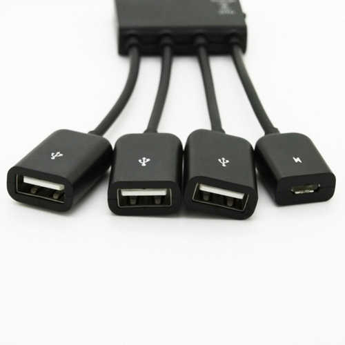 מפצל OTG עם חיבור Micro USB לשלוש כניסות