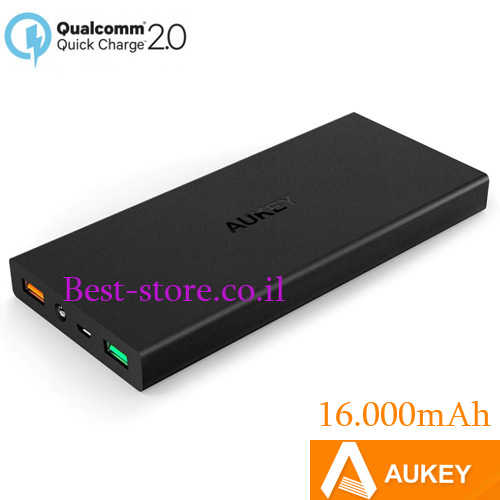 מטען נייד Aukey 16000mAh QC 2.0 דגם PB-T3