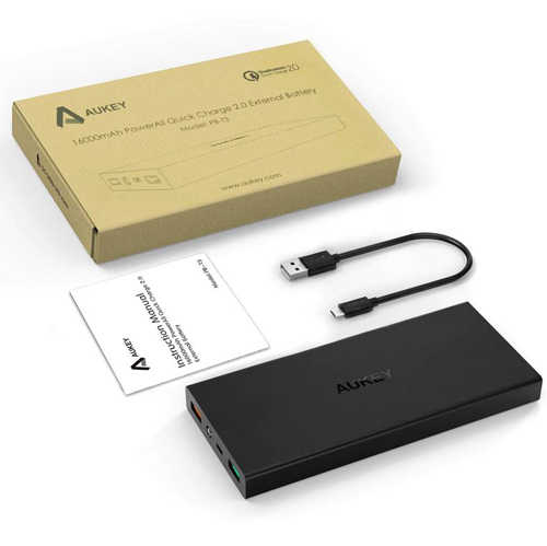 מטען נייד Aukey 16000mAh QC 2.0 דגם PB-T3