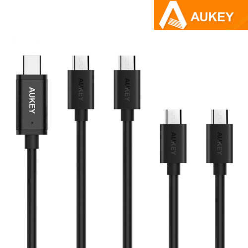 מארז 5 כבלי טעינה Aukey CB-D5 Micro USB