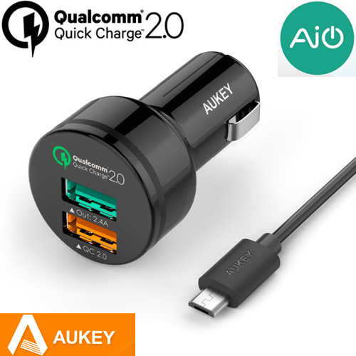מטען לרכב Aukey Qualcomm 2.0 דגם CC-T1