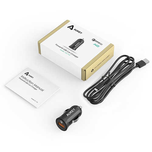 מטען לרכב Aukey Qualcomm 3.0 דגם CC-T10