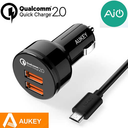 מטען לרכב Aukey Qualcomm 2.0 דגם CC-T6