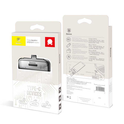 קורא כרטיסי זיכרון חיבור Baseus USB Type C