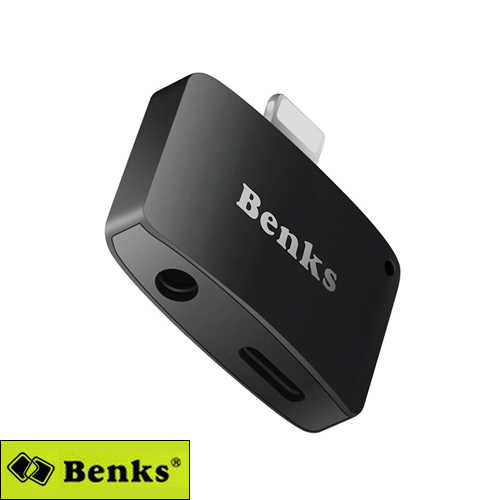 מפצל טעינה אודיו Lightning/3.5mm לאייפון Benks דגם U27