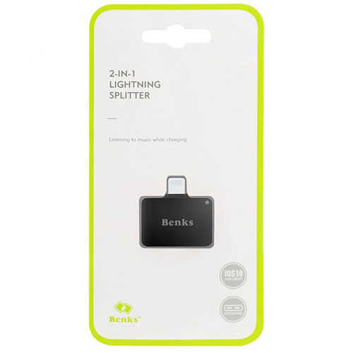 מפצל טעינה אודיו Lightning לאייפון Benks דגם U29
