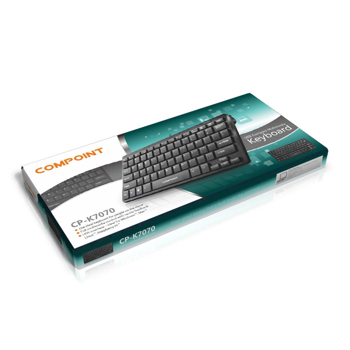 מקלדת מיני חוטית COMPOINT דגם CP-K7070