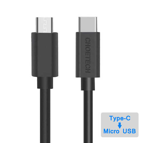 כבל טעינה וסנכרון Choetech Micro USB - USB Type C