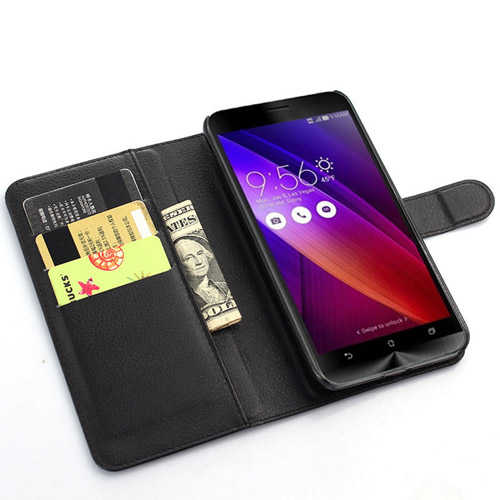 ארנק מעור סינטטי PU ל - Asus Zenfone 2 דגם 5.5 אינץ'