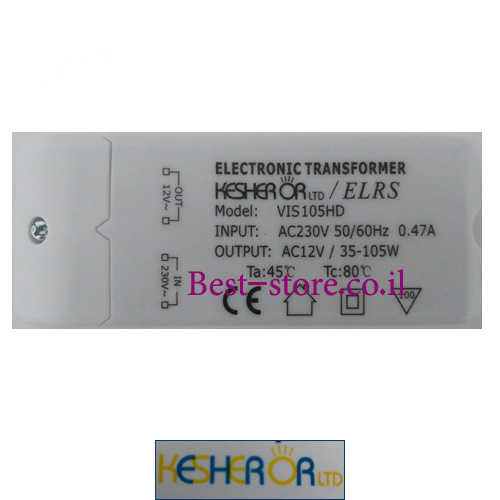 שנאי אלקטרוני Kesher-Or 12V 105W דגם Vis105HD