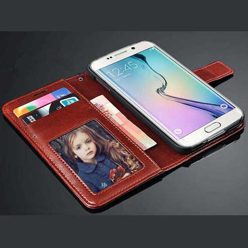 ארנק מעור סינטטי PU ל- Samsung Galaxy S6