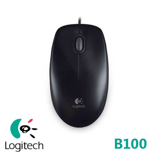עכבר אופטי חוטי Logitech דגם B100