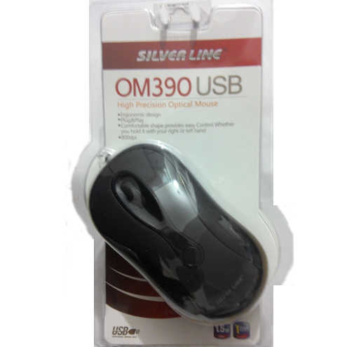 עכבר אופטי חוטי Silver Line דגם  OM-390