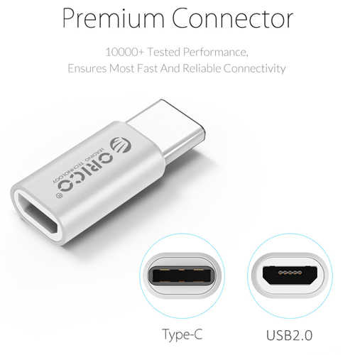 מתאם Micro USB נקבה - USB Type C זכר Orico