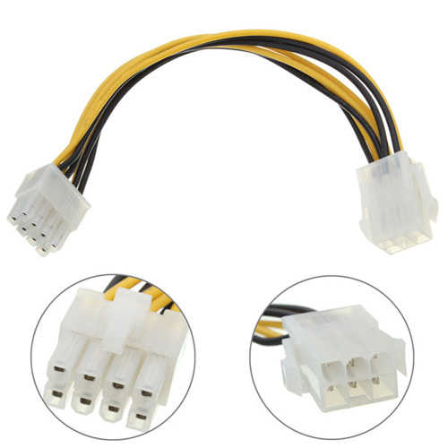כבל PCI-Express 6p זכר - PCI-Express 8p נקבה