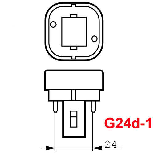 נורת פלורסנט Osram G24d-1 PL 13W 2.7K