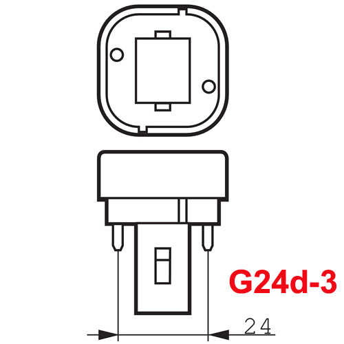 נורת OSRAM G24d-3 PL 26W 827