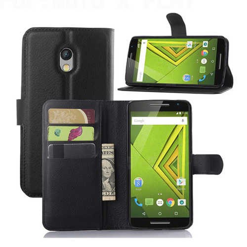 ארנק מעור סינטטי PU ל- Motorola Moto X Play