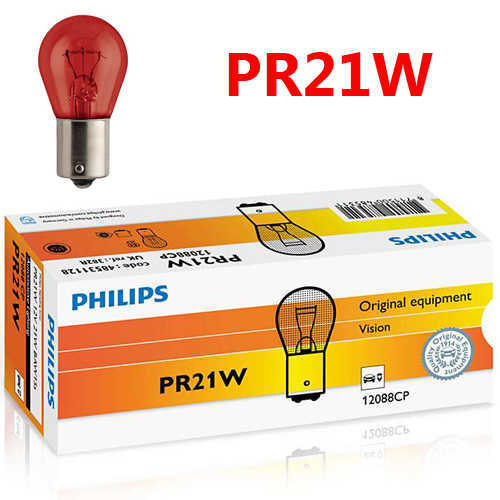 נורת ערפל אחורי לרכב 10 יח' philips דגם PR21W