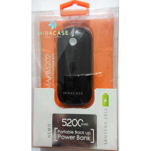 מטען נייד לטאבלט 5200mAh שחור/לבן Miracase
