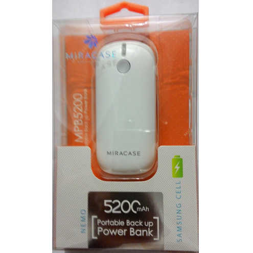 מטען נייד לטאבלט 5200mAh שחור/לבן Miracase