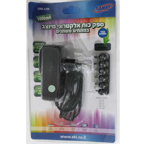ספק כוח מיוצב 1A עם בורר מתח SAKAL 3-12V