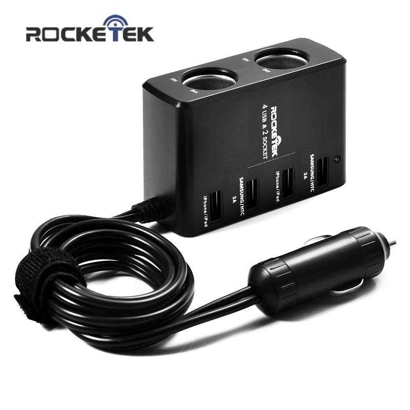 מטען לרכב Rocketek 6A/30W דגם RT-CC24