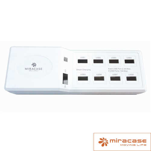 מטען שולחני 8 יציאות Miracase 10A USB