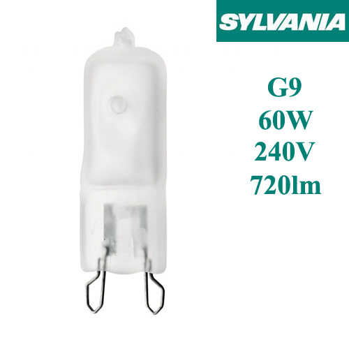 נורת נעיצה הלוגן חלבי Sylvania 240V G9 60W 2.8K