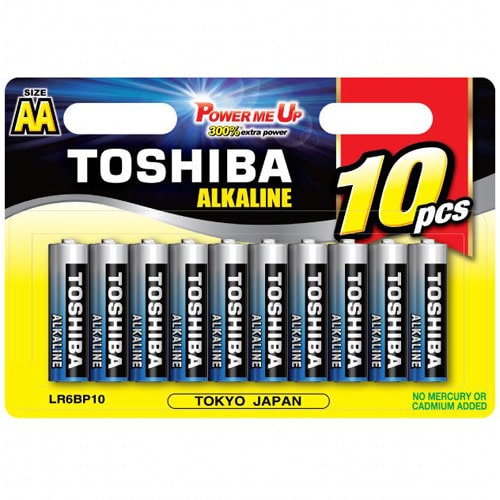 עשיריית סוללות אלקליין TOSHIBA HIGH POWER AA