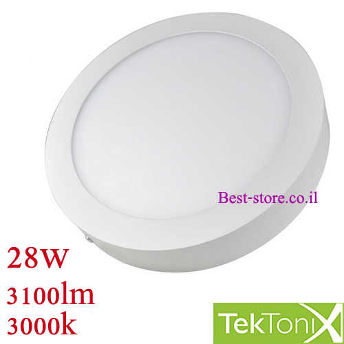 פאנל לד צמוד תקרה עגול 28W לבן TekTonix