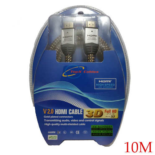 כבל HDMI 2.0 באורך 10 מטר Topx