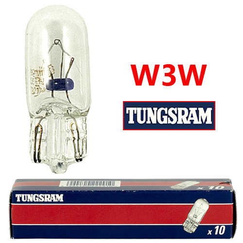 נורה מיניאטורית לרכב 10 יח' Tungsram דגם W3W