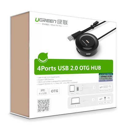מפצל OTG עם 4 כניסות Ugreen USB דגם CR106