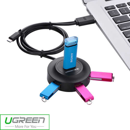מפצל OTG עם 4 כניסות Ugreen USB דגם CR106