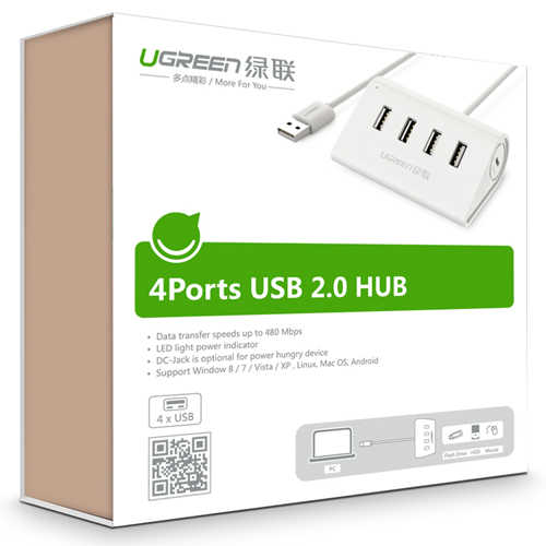 מפצל OTG עם 4 כניסות Ugreen USB דגם CR112
