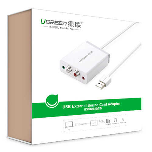 כבל ממיר Ugreen USB - RCAx2 3.5mm