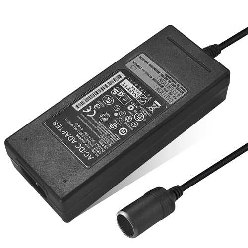ממיר מתח 60W מ- 220V ל- 12V לבית עם חיבור שקע מצת לרכב