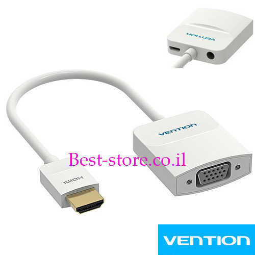 כבל ממיר HDMI - VGA עם חיבור כוח ואודיו Vention